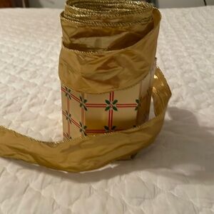 Gold Christmas ribbon